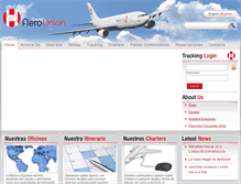 Tablet Screenshot of aerounion.com.mx